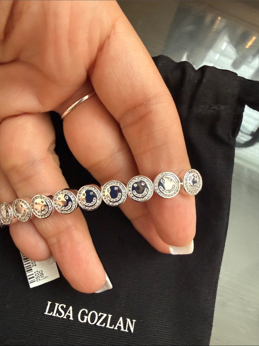 Lisa Gozlan Silver Coin Link Bracelet - Silver
